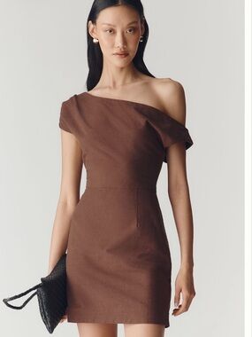 By Anthropologie twisted one shoulder mini dress